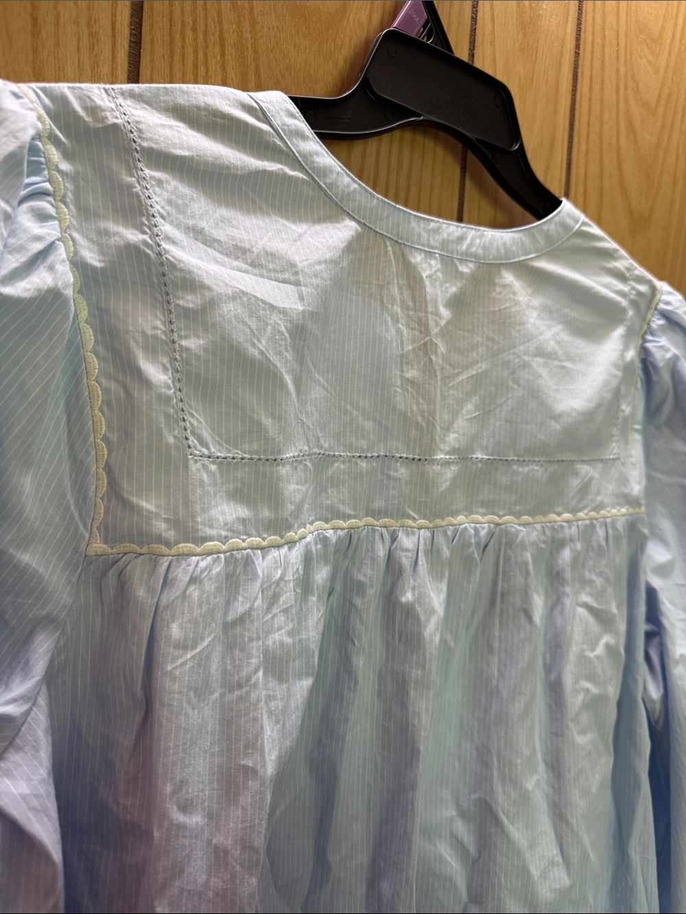 Time and Tru Light Blue Striped Button-Down Shirt - Picture 6 of 6